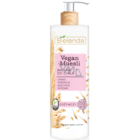 Bielenda Vegan Muesli Pšenice + Oves + Rýžové mléko vyživující tělové mléko 400 ml