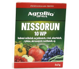 AgroBio Nissorun 10WP insekticidní přípravek pro hubení svilušek v jádrovinách, jahodnících, okrasných rostlinách nebo v zelenině 2 x 2 g