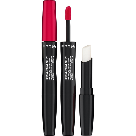 Rimmel London Lasting Provocalips Double Ended dlouhotrvající tekutá rtěnka 500 Kiss The Town Red 3,5 g