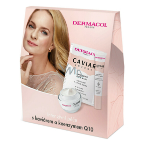 Dermacol Caviar Energy Day Cream zpevňující denní krém 50 ml + Face Mask zpevňující pleťová maska 2 x 8 ml + Eye and Lip Cream zpevňující krém na okolí očí a rtů 15 ml, kosmetická sada pro ženy