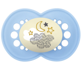 Mam Night silikonové ortodontické šidítko 6+ měsíců Modrý s oblohou 1 kus