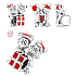 Charm Sterlingové stříbro 925 Disney Mickey Mouse, Minnie Mouse a dárek, korálek na náramek Vánoce