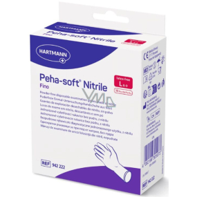 Hartmann Peha-soft Fino Nitril jednorázové ochranné rukavice, velikost L 10 kusů