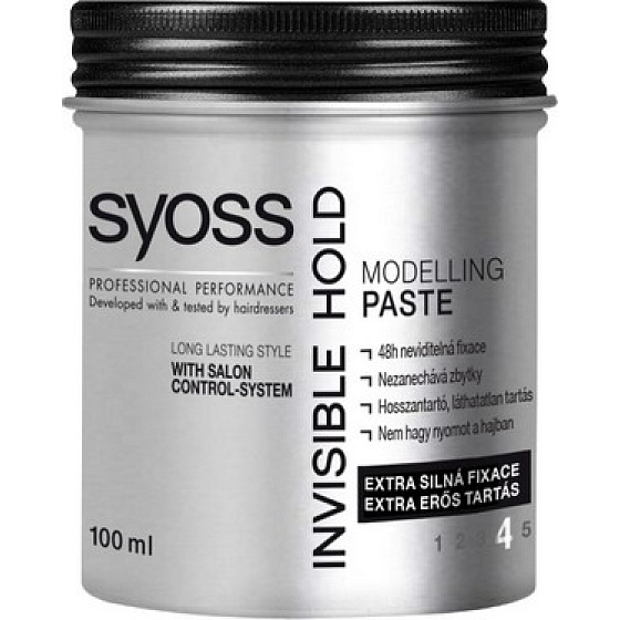 Syoss Invisible Hold Modelling Paste tvarující pasta na vlasy 100 ml