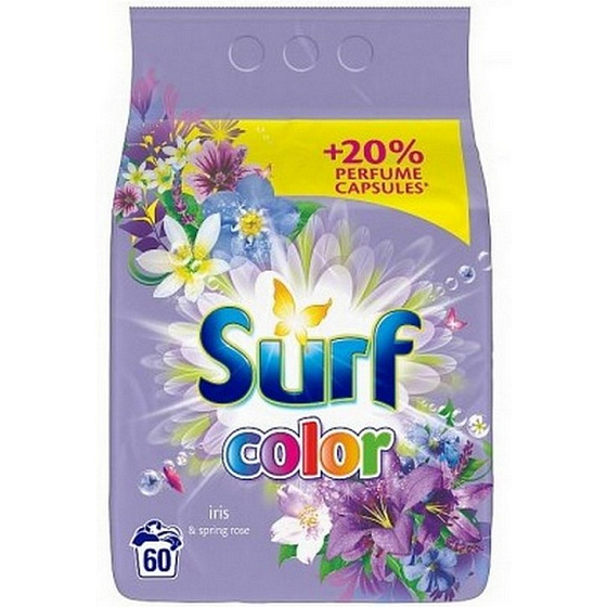 Surf Color Iris & Spring Rose prášek na praní barevného prádla 60 dávek 3,9 kg