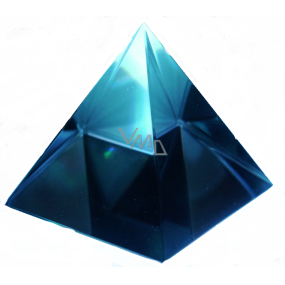 Křišťálové sklo Pyramida 6 cm