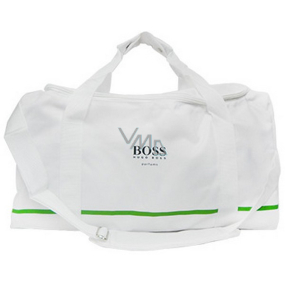 Hugo Boss Sport Bag Taška sportovní bílá zelený pruh 50 x 25 x 27 cm