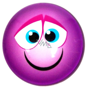 Nekupto Magnet Emoji Smajlík kolečko fialové 4 cm