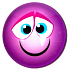 Nekupto Magnet Emoji Smajlík kolečko fialové 4 cm