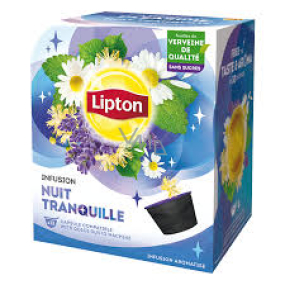 Lipton Infusion Sweet Nights bylinný aromatizovaný čaj kapsle Dolce Gusto 12 kusů 24 g