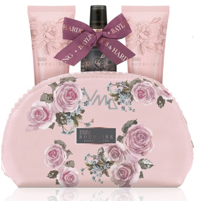 Baylis & Harding Okvětní lístky růže sprchový krém 100 ml + mléko na ruce a tělo 100 ml + tělový sprej 100 ml + kosmetická kabelka dárková sada