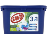 Savo Bez chloru Universal 3v1 gelové kapsle na praní bílého i barevného prádla 17 kusů