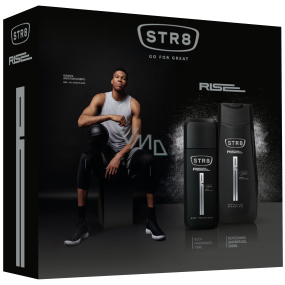 Str8 Rise parfémovaný deodorant sklo pro muže 75 ml + sprchový gel 250 ml, kosmetická sada
