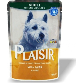 Plaisir Dog s játry kompletní krmivo pro dospělé psy kapsička 100 g