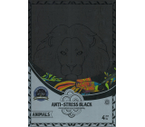 Antistresové relaxační černé omalovánky zvířata 21 x 30 cm, 4 kusy
