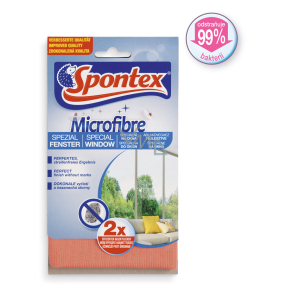 Spontex Microfibre Window utěrka z mikrovlákna na okna 34 x 34 cm