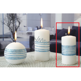 Lima Exclusive svíčka modrá válec 50 x 100 mm 1 kus