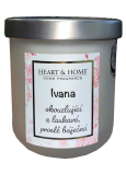 Heart & Home Svěží prádlo sójová vonná svíčka se jménem Ivana 110 g