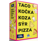 Albi Taco, kočka, koza, sýr, pizza postřehová karetní hra doporučený věk 8+