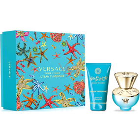 Versace Dylan Turquoise toaletní voda 30 ml + tělový gel 50 ml, dárková sada pro ženy