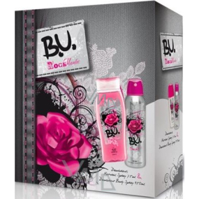 B.U. Rockmantic sprchový gel 250 ml + deodorant sprej 150 ml, pro ženy dárková sada
