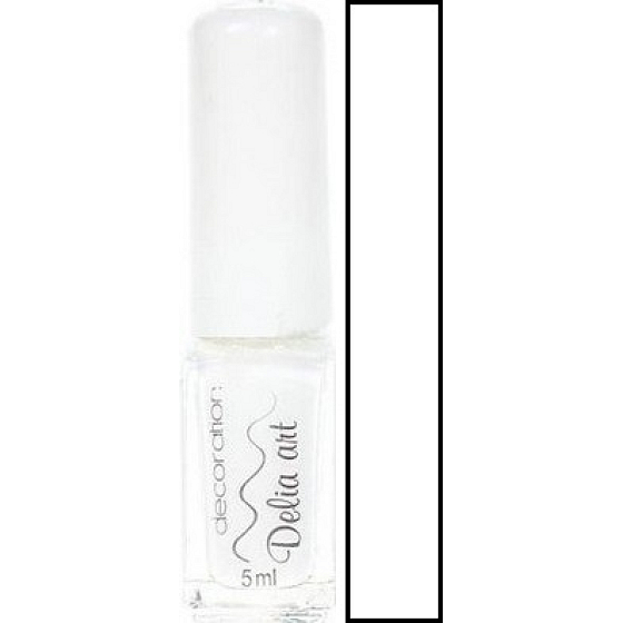 Delia Cosmetics Art zdobící lak na nehty 01 bílý 5 ml