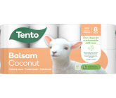 Tento Balsam Coconut s kokosovým mlékem parfémovaný toaletní papír 142 útržků 3vrstvý 8 rolí