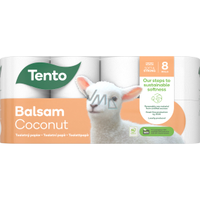 Tento Balsam Coconut s kokosovým mlékem parfémovaný toaletní papír 142 útržků 3vrstvý 8 rolí