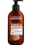 Loreal Paris Men Expert BarberClub Beard Face & Hair Wash 3v1 gel pro denní peči o tvář, vousy a vlasy dávkovač 200 ml