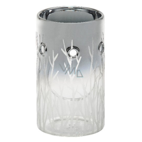 Yankee Candle Forest Glow aromalampa skleněná s platinově stříbrným přechodem 15 x 8 cm