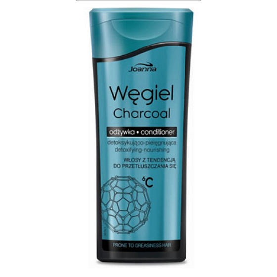 Joanna Charcoal detoxikační micelární kondicionér na vlasy s aktivním uhlím 200 ml
