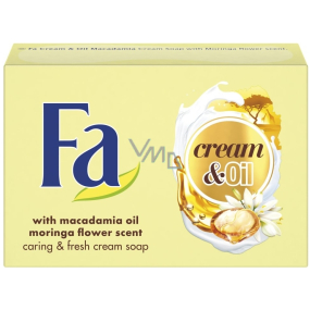 Fa Cream & Oil Macadamia s vůní moringy krémové toaletní mýdlo 90 g