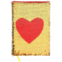 Albi Blok s flitry Srdce 15 cm x 21 cm