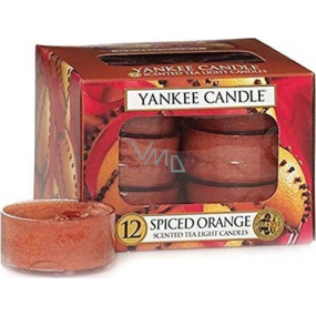 Yankee Candle Spiced Orange - Pomeranč se špetkou koření vonná čajová svíčka 12 x 9,8 g