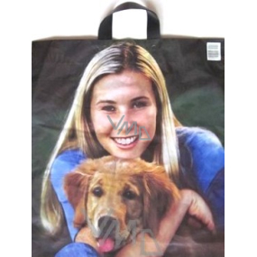 Press Igelitová taška 45 x 50 cm Dívka a pes 1 kus