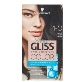 Schwarzkopf Gliss Color barva na vlasy 1-0 Černý 2 x 60 ml