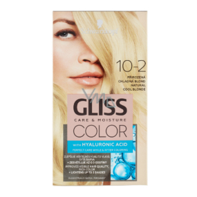 Schwarzkopf Gliss Color barva na vlasy 10-2 Přirozená chladná blond 2 x 60 ml