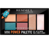 Rimmel London Mini Power Palette paletka očních stínů, rty a tváře 004 Pioneer 6,8 g
