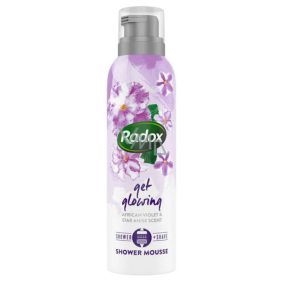 Radox Violets Fialky uklidňující sprchová i holicí pěna, intenzivní hydratace, dlouhotrvající aroma 200 ml