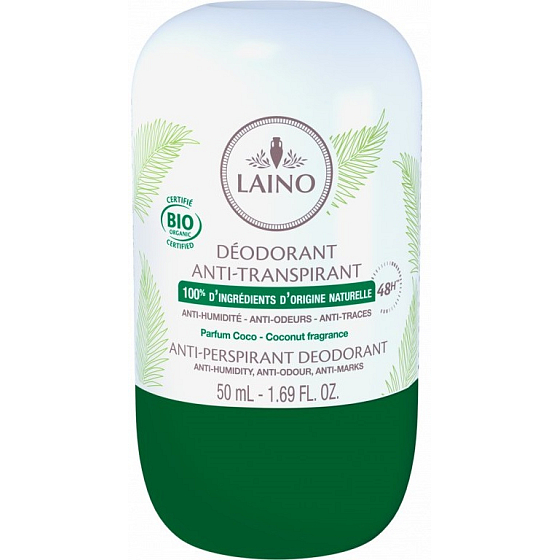 Laino BIO Kokos 48hodinový antiperspirant deodorant roll-on unisex 50 ml