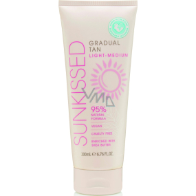 Sunkissed Gradual Tan samoopalovací mléko pro postupné lehké opálení Light Medium 200 ml