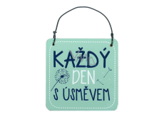 Nekupto Cedulka čtverec Každý den s úsměvem 7 x 7 x 0,5 cm