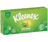 Kleenex Balsam hygienické kapesníky s výtažkem z Aloe Vera a vitamínu E 3 vrstvé 64 kusů