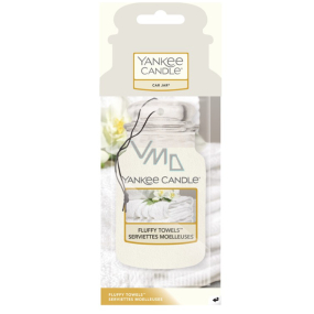 Yankee Candle Fluffy Towels - Nadýchané osušky vonná visačka do auta papírová 12 g