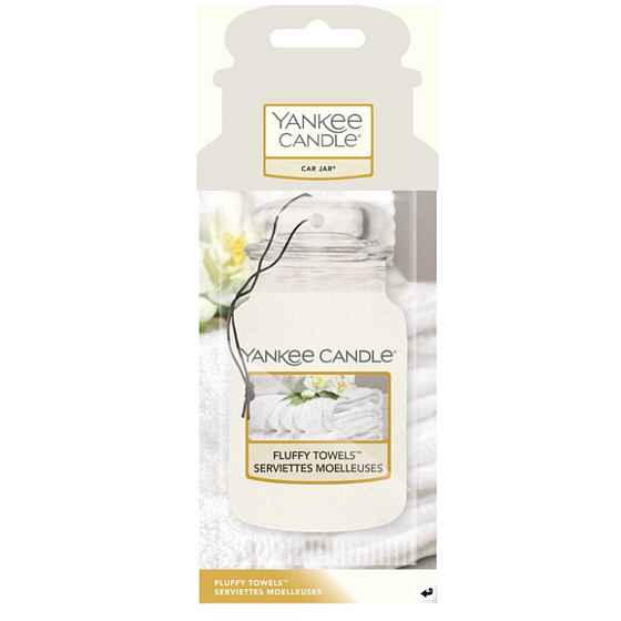 Yankee Candle Fluffy Towels - Nadýchané osušky vonná visačka do auta papírová 12 g