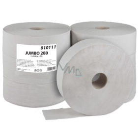 Jumbo 280 toaletní papír z celulózy do zásobníků 2 vrstvý 6 kusů