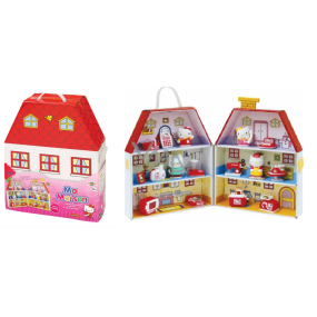 Hello Kitty Papírový domeček se 4 figurkami, doporučený věk 3+