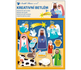 Vánoční pěnové samolepky kreativní Betlém 21 x 26 cm