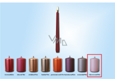 Lima Metal růžová matná svíčka kónická 22 x 250 mm 1 kus