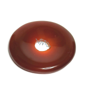 Karneol Donut přírodní kámen 30 mm, Učí nás tady a teď